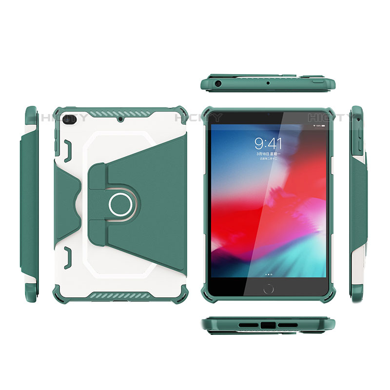 Silikon Hülle Handyhülle und Kunststoff Schutzhülle Hartschalen Tasche mit Ständer L05 für Apple iPad Mini 5 (2019)