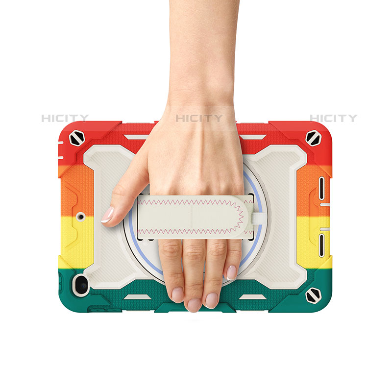Silikon Hülle Handyhülle und Kunststoff Schutzhülle Hartschalen Tasche mit Ständer L10 für Apple iPad Mini 5 (2019) groß