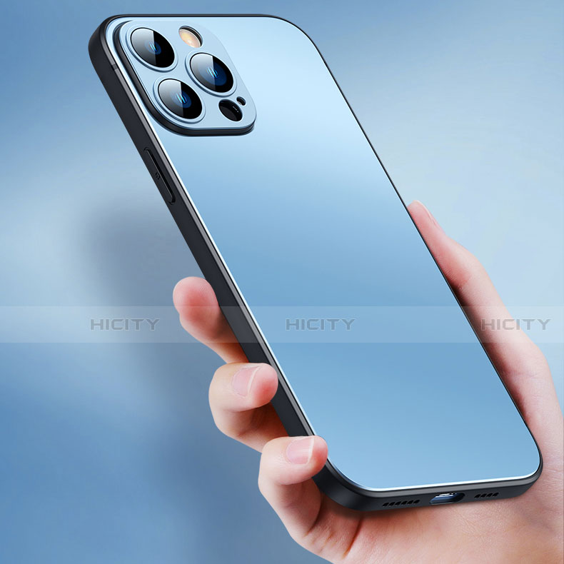 Silikon Hülle Handyhülle und Kunststoff Schutzhülle Hartschalen Tasche U01 für Apple iPhone 13 Pro groß