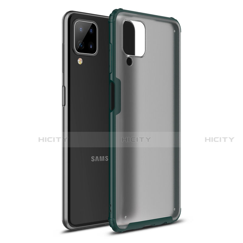 Silikon Hülle Handyhülle und Kunststoff Schutzhülle Hartschalen Tasche U01 für Samsung Galaxy A12 Grün Plus
