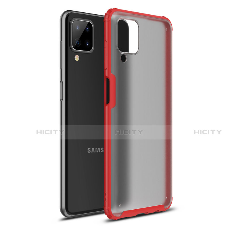 Silikon Hülle Handyhülle und Kunststoff Schutzhülle Hartschalen Tasche U01 für Samsung Galaxy A12 Rot