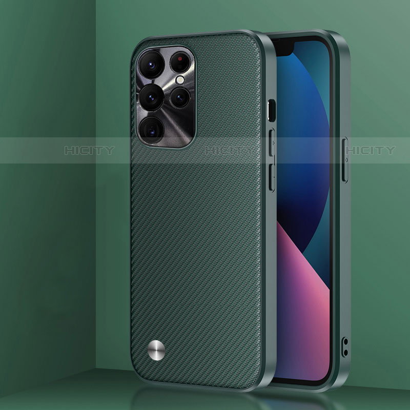 Silikon Hülle Handyhülle und Kunststoff Schutzhülle Hartschalen Tasche U01 für Samsung Galaxy S22 Ultra 5G groß