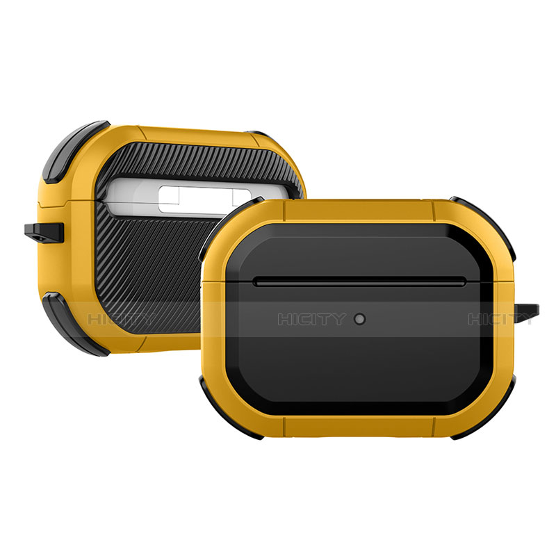 Silikon Hülle Handyhülle und Kunststoff Schutzhülle Hartschalen Tasche U03 für Apple AirPods Pro groß