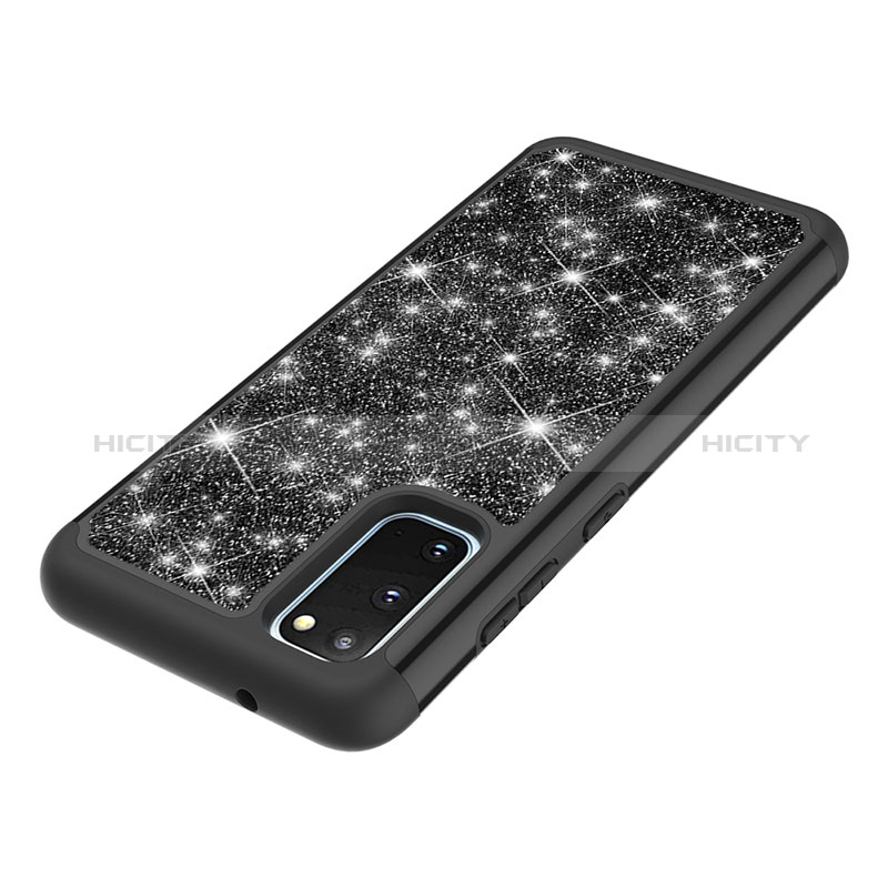 Silikon Hülle Handyhülle und Kunststoff Schutzhülle Hartschalen Tasche Vorder und Rückseite 360 Grad Ganzkörper Bling-Bling JX1 für Samsung Galaxy S20 5G