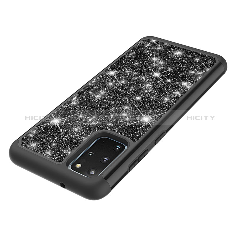 Silikon Hülle Handyhülle und Kunststoff Schutzhülle Hartschalen Tasche Vorder und Rückseite 360 Grad Ganzkörper Bling-Bling JX1 für Samsung Galaxy S20 Plus 5G