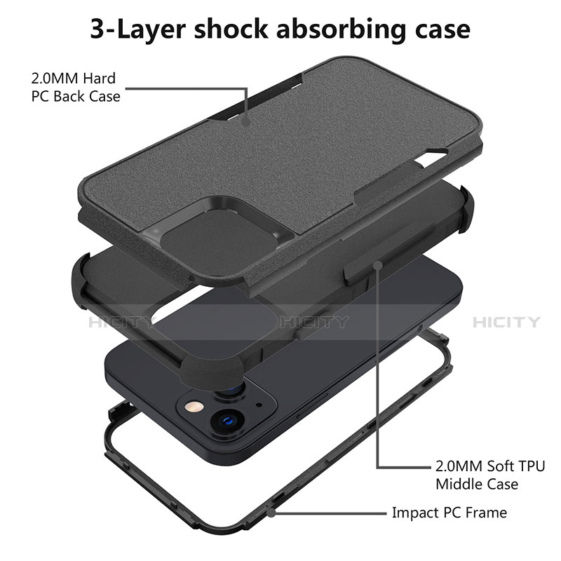 Silikon Hülle Handyhülle und Kunststoff Schutzhülle Hartschalen Tasche Vorder und Rückseite 360 Grad Ganzkörper für Apple iPhone 13 Mini