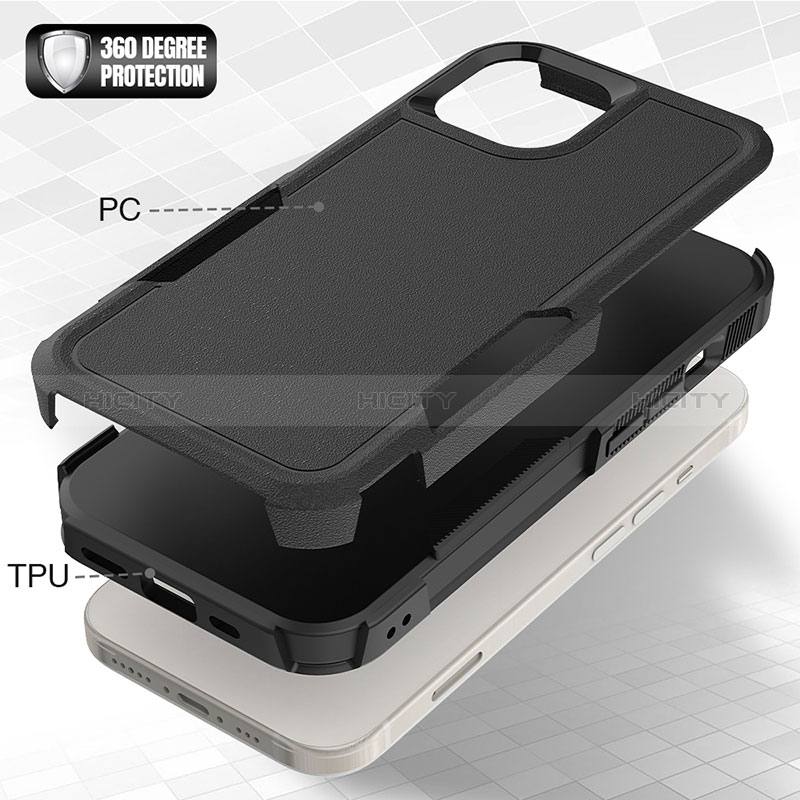 Silikon Hülle Handyhülle und Kunststoff Schutzhülle Hartschalen Tasche Vorder und Rückseite 360 Grad Ganzkörper MQ1 für Apple iPhone 14
