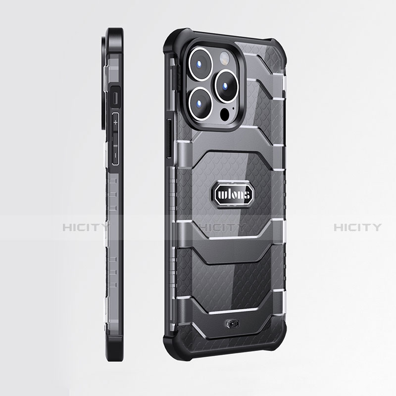 Silikon Hülle Handyhülle und Kunststoff Schutzhülle Hartschalen Tasche Vorder und Rückseite 360 Grad Ganzkörper U02 für Apple iPhone 13 Pro Max groß