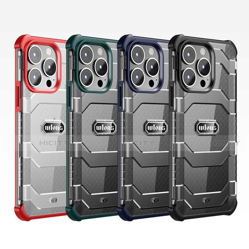 Silikon Hülle Handyhülle und Kunststoff Schutzhülle Hartschalen Tasche Vorder und Rückseite 360 Grad Ganzkörper U02 für Apple iPhone 13 Pro Max groß