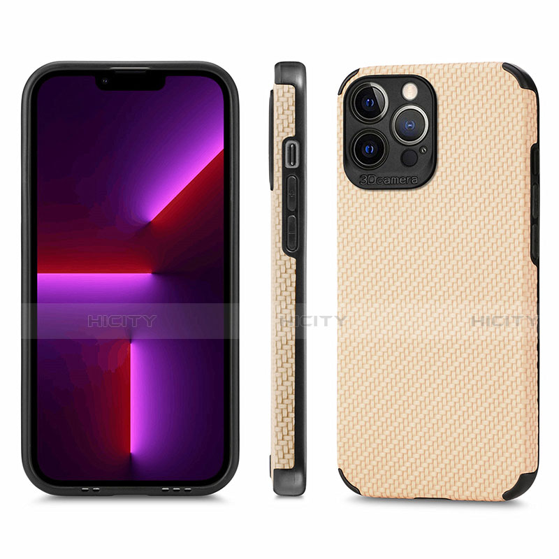 Silikon Hülle Handyhülle und Kunststoff Schutzhülle Hartschalen Tasche Vorder und Rückseite 360 Grad Ganzkörper U04 für Apple iPhone 13 Pro Max groß