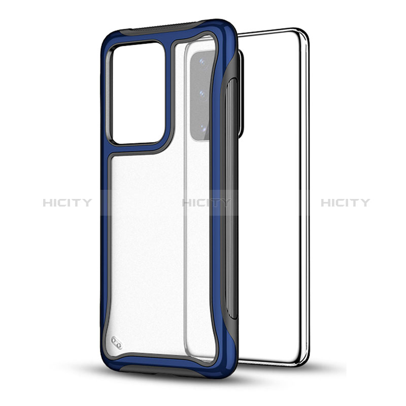 Silikon Hülle Handyhülle und Kunststoff Schutzhülle Hartschalen Tasche YF1 für Samsung Galaxy S20 Plus Blau