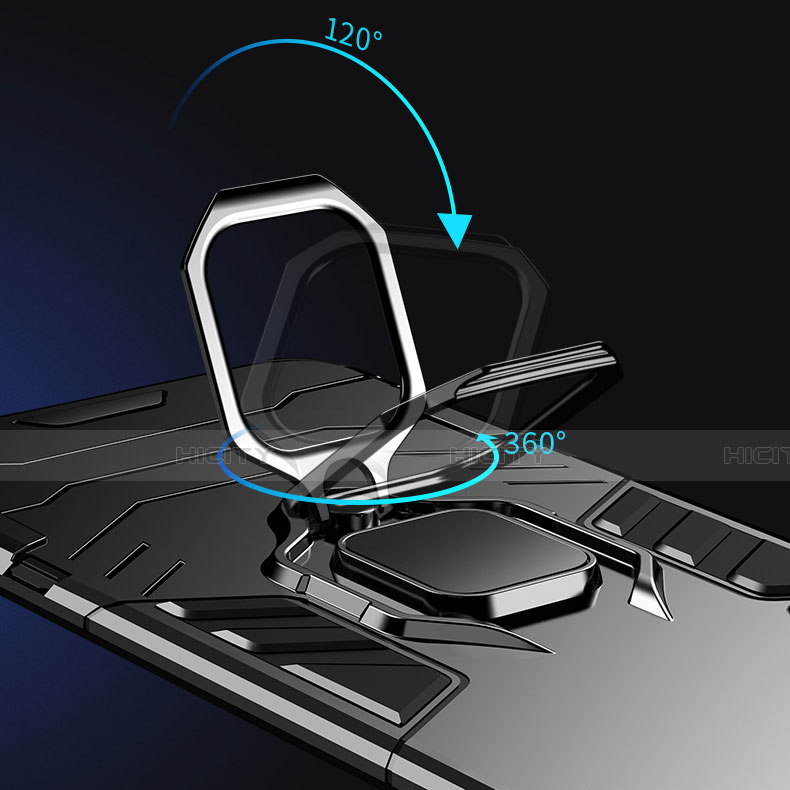 Silikon Hülle Handyhülle und Kunststoff Schutzhülle Tasche mit Magnetisch Fingerring Ständer für Huawei Honor 9X Pro