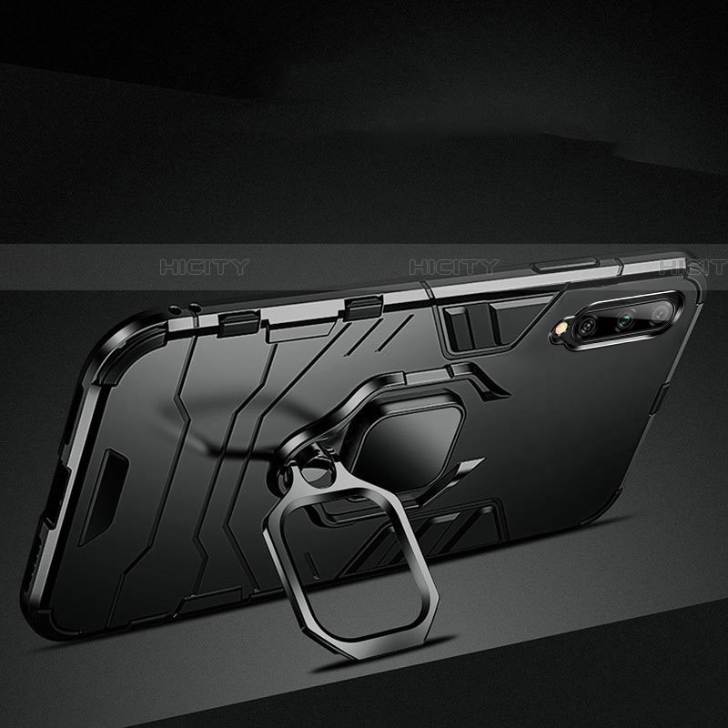 Silikon Hülle Handyhülle und Kunststoff Schutzhülle Tasche mit Magnetisch Fingerring Ständer R01 für Samsung Galaxy A70