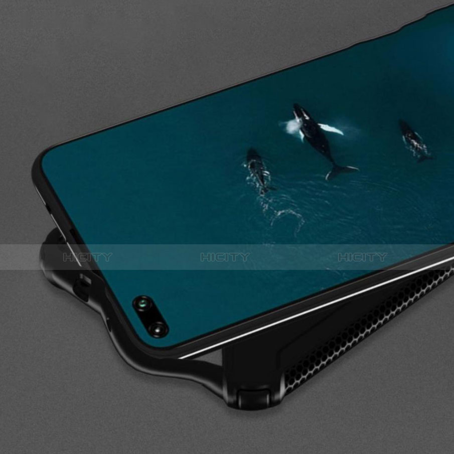 Silikon Hülle Handyhülle und Kunststoff Schutzhülle Tasche mit Magnetisch Fingerring Ständer R02 für Huawei Honor V30 5G groß