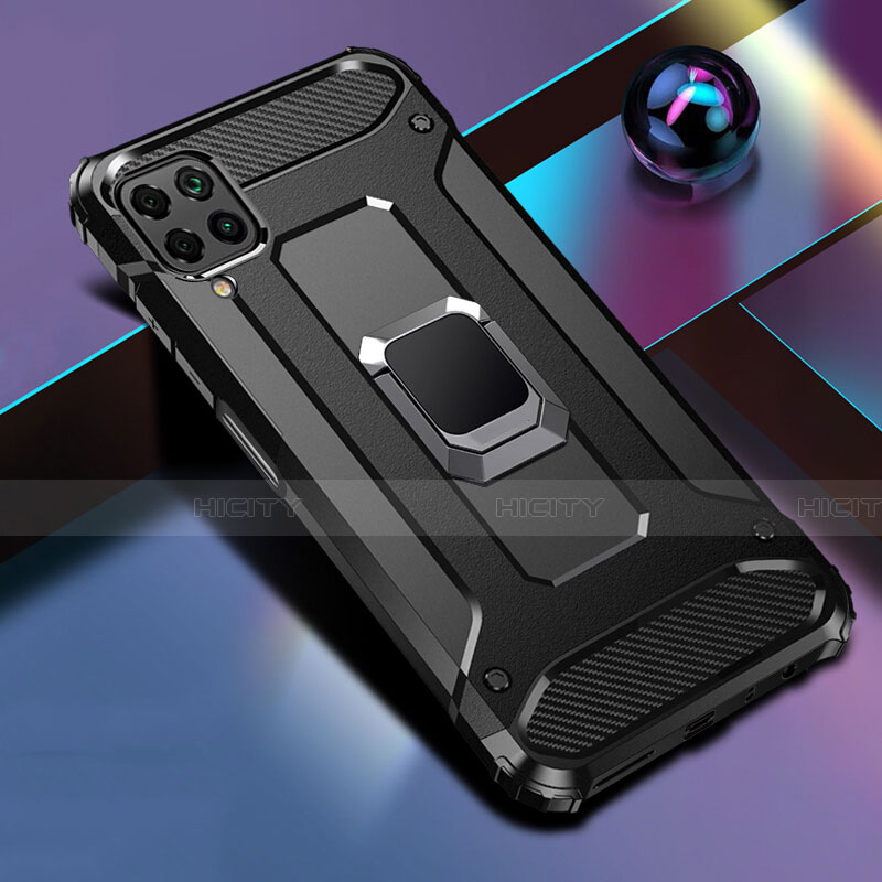 Silikon Hülle Handyhülle und Kunststoff Schutzhülle Tasche mit Magnetisch Fingerring Ständer R02 für Huawei Nova 6 SE groß