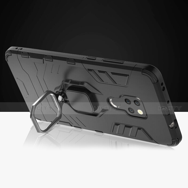 Silikon Hülle Handyhülle und Kunststoff Schutzhülle Tasche mit Magnetisch Fingerring Ständer R04 für Huawei Mate 20