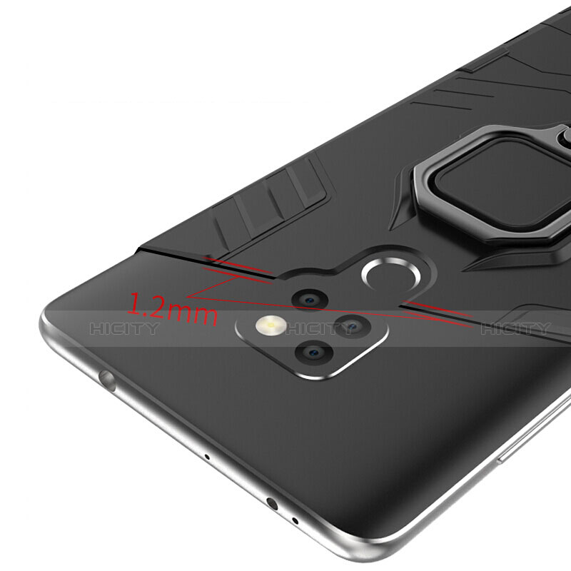 Silikon Hülle Handyhülle und Kunststoff Schutzhülle Tasche mit Magnetisch Fingerring Ständer R04 für Huawei Mate 20