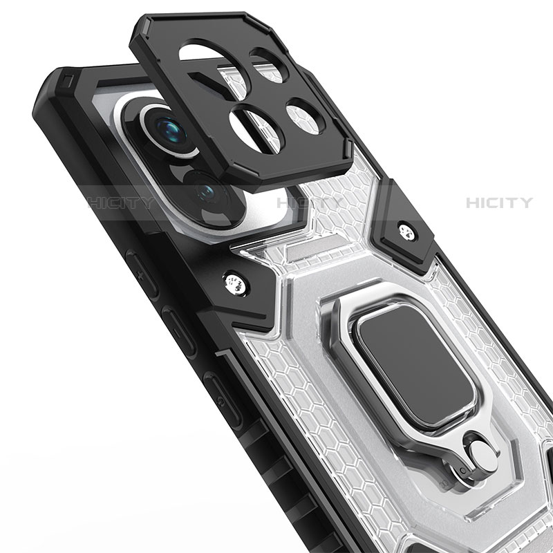 Silikon Hülle Handyhülle und Kunststoff Schutzhülle Tasche mit Magnetisch Fingerring Ständer R11 für Xiaomi Mi 11 5G