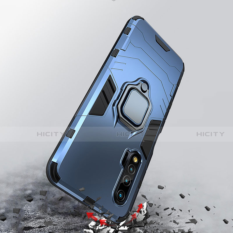 Silikon Hülle Handyhülle und Kunststoff Schutzhülle Tasche mit Magnetisch Fingerring Ständer S01 für Huawei Nova 6 5G