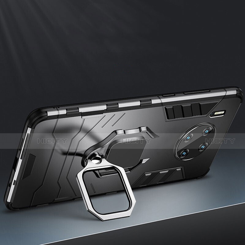 Silikon Hülle Handyhülle und Kunststoff Schutzhülle Tasche mit Magnetisch Ständer für Huawei Mate 30 Pro