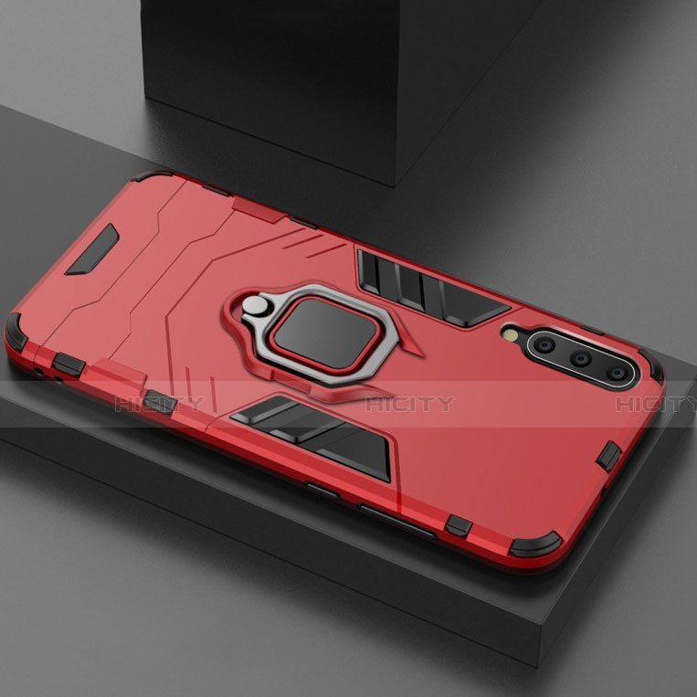 Silikon Hülle Handyhülle und Kunststoff Schutzhülle Tasche mit Magnetisch Ständer für Xiaomi Mi 9 Pro Rot
