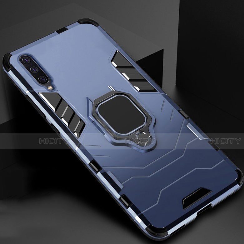 Silikon Hülle Handyhülle und Kunststoff Schutzhülle Tasche mit Magnetisch Ständer für Xiaomi Mi A3 groß