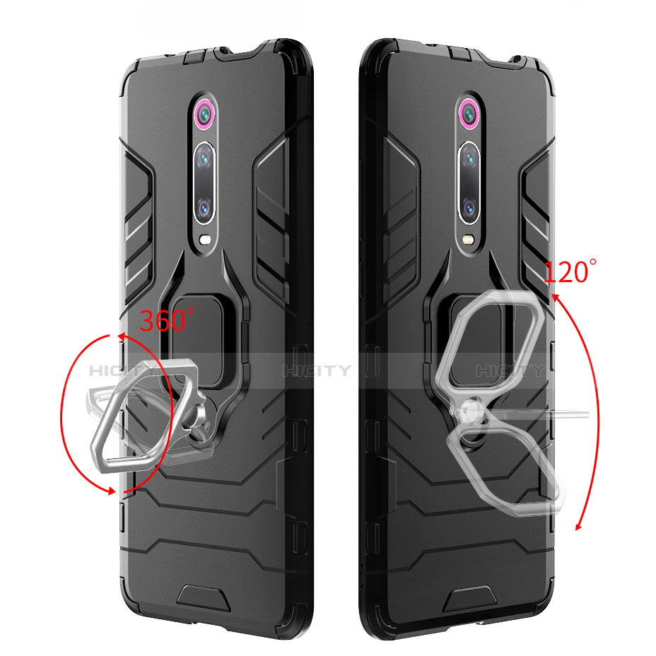 Silikon Hülle Handyhülle und Kunststoff Schutzhülle Tasche mit Magnetisch Ständer für Xiaomi Redmi K20 Pro