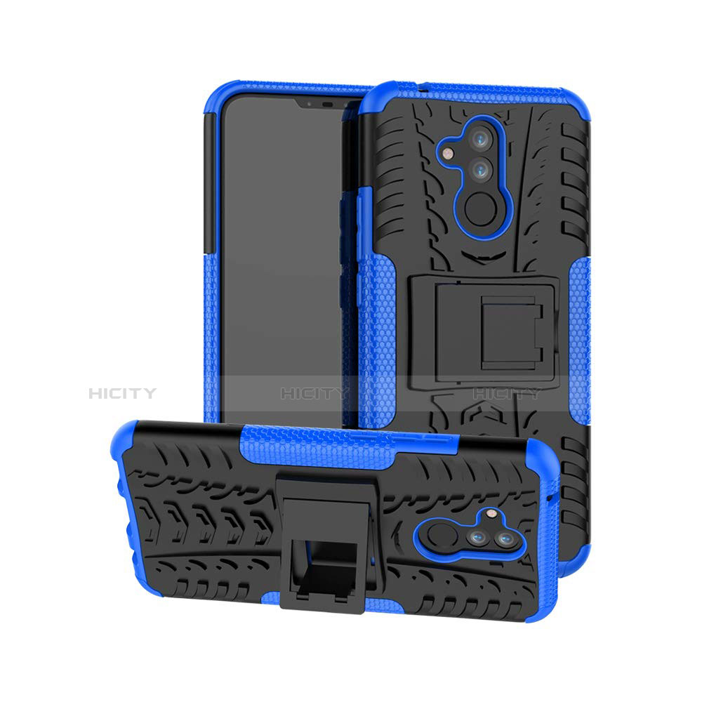 Silikon Hülle Handyhülle und Kunststoff Schutzhülle Tasche mit Ständer A03 für Huawei Mate 20 Lite