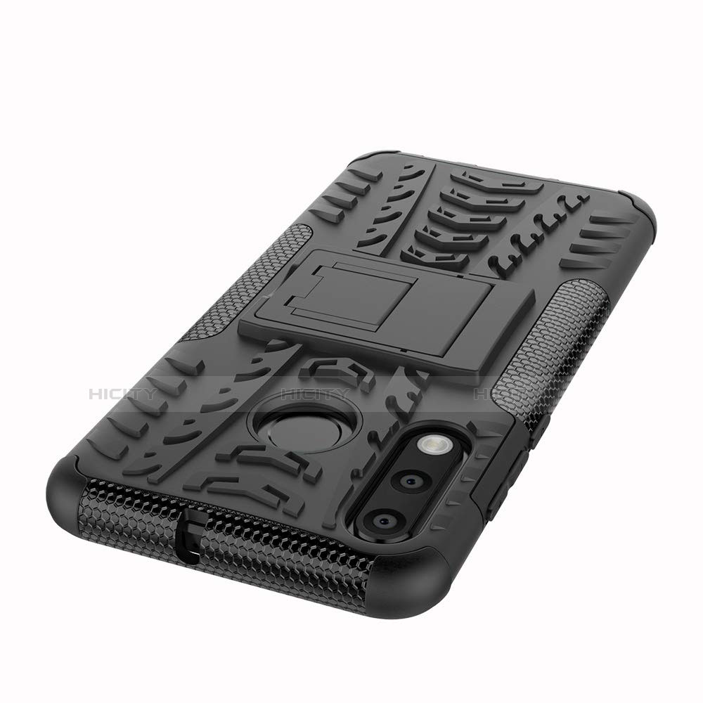 Silikon Hülle Handyhülle und Kunststoff Schutzhülle Tasche mit Ständer A04 für Huawei P30 Lite New Edition