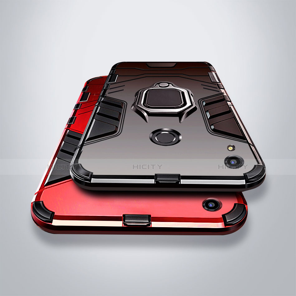 Silikon Hülle Handyhülle und Kunststoff Schutzhülle Tasche mit Ständer für Huawei Honor Play 8A groß