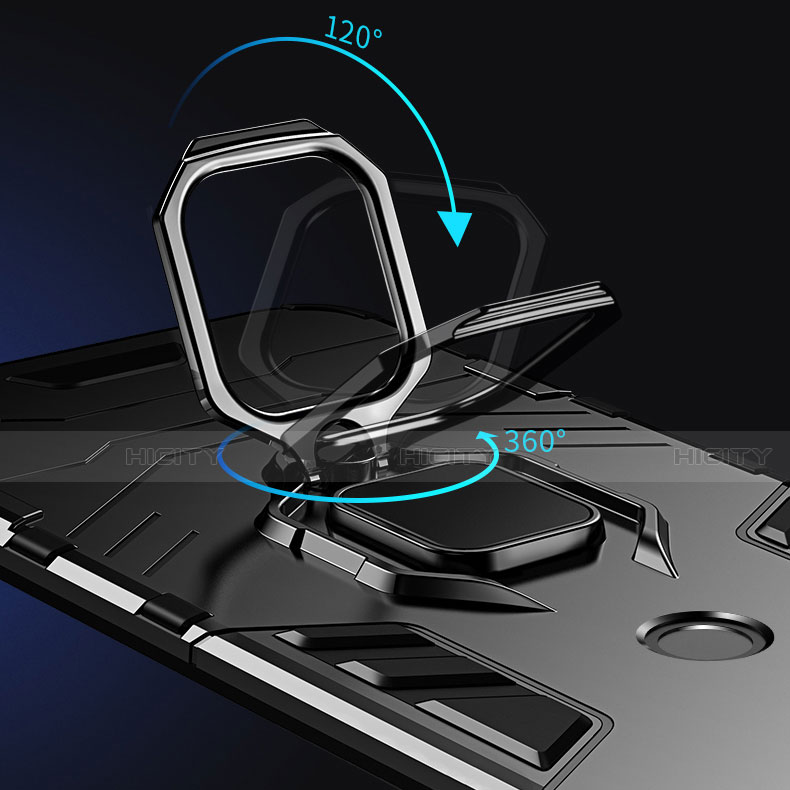 Silikon Hülle Handyhülle und Kunststoff Schutzhülle Tasche mit Ständer für Huawei Honor View 10 Lite groß
