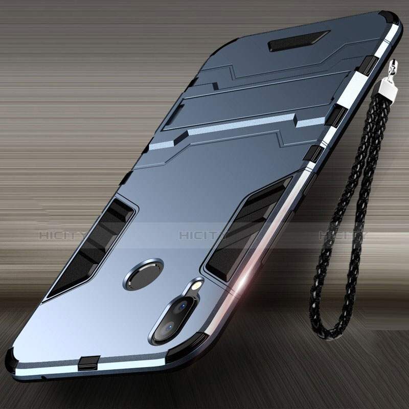 Silikon Hülle Handyhülle und Kunststoff Schutzhülle Tasche mit Ständer für Huawei Nova Lite 3