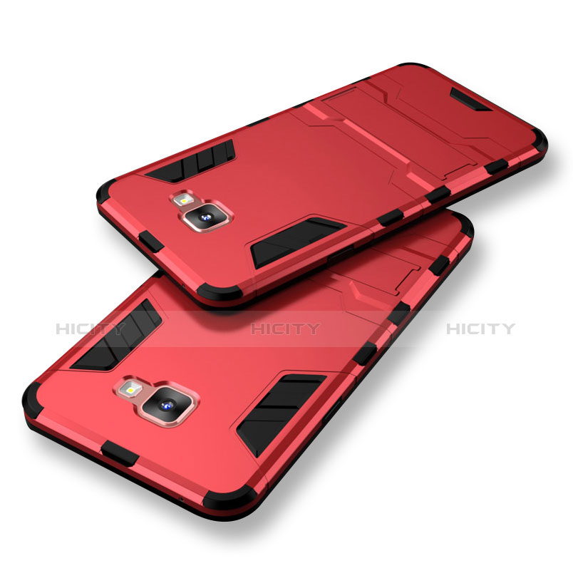 Silikon Hülle Handyhülle und Kunststoff Schutzhülle Tasche mit Ständer für Samsung Galaxy A9 (2016) A9000