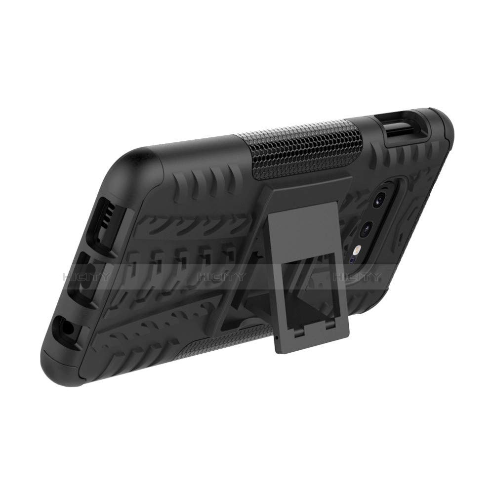 Silikon Hülle Handyhülle und Kunststoff Schutzhülle Tasche mit Ständer für Samsung Galaxy S10e