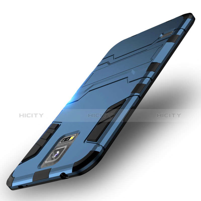 Silikon Hülle Handyhülle und Kunststoff Schutzhülle Tasche mit Ständer für Samsung Galaxy S5 G900F G903F groß