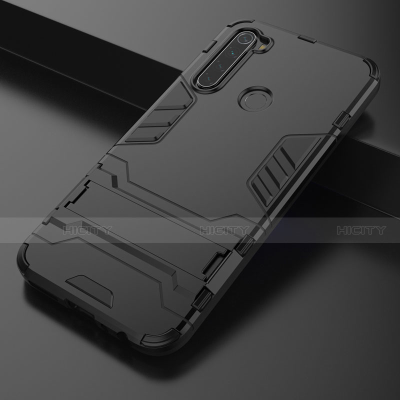 Silikon Hülle Handyhülle und Kunststoff Schutzhülle Tasche mit Ständer für Xiaomi Redmi Note 8 groß