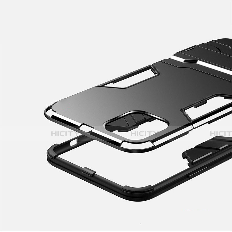 Silikon Hülle Handyhülle und Kunststoff Schutzhülle Tasche mit Ständer R02 für Apple iPhone 11 Pro