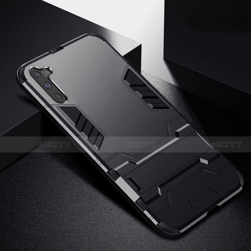 Silikon Hülle Handyhülle und Kunststoff Schutzhülle Tasche mit Ständer R02 für Samsung Galaxy Note 10 5G