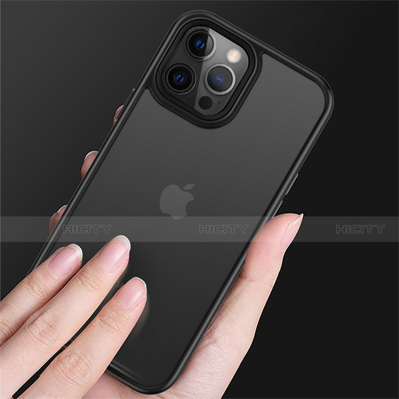 Silikon Hülle Handyhülle und Kunststoff Schutzhülle Tasche N01 für Apple iPhone 12 Pro Max groß