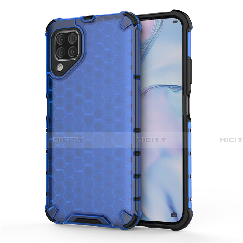Silikon Hülle Handyhülle und Kunststoff Schutzhülle Tasche R02 für Huawei Nova 6 SE Blau