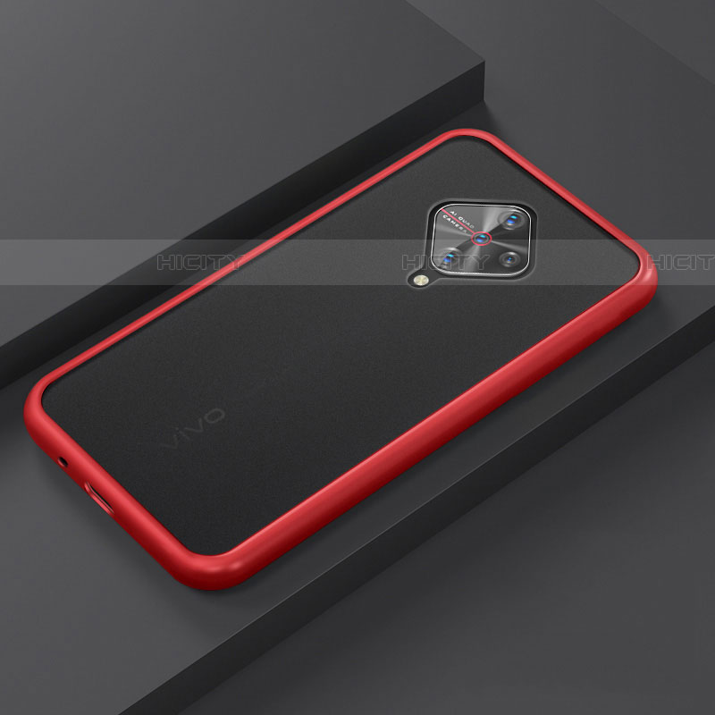 Silikon Hülle Handyhülle und Kunststoff Schutzhülle Tasche U01 für Vivo S1 Pro Rot