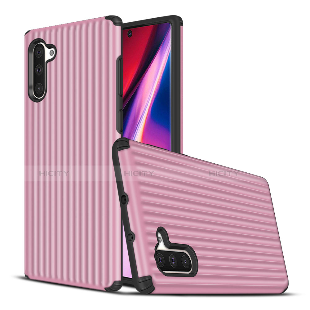 Silikon Hülle Handyhülle und Kunststoff Schutzhülle Tasche U02 für Samsung Galaxy Note 10 5G groß