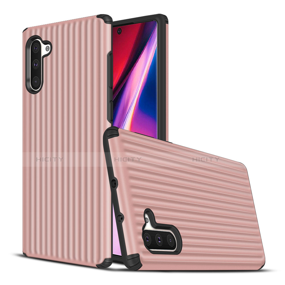 Silikon Hülle Handyhülle und Kunststoff Schutzhülle Tasche U02 für Samsung Galaxy Note 10 5G groß