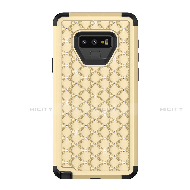Silikon Hülle Handyhülle und Kunststoff Schutzhülle Tasche Vorder und Rückseite 360 Grad Bling-Bling U01 für Samsung Galaxy Note 9