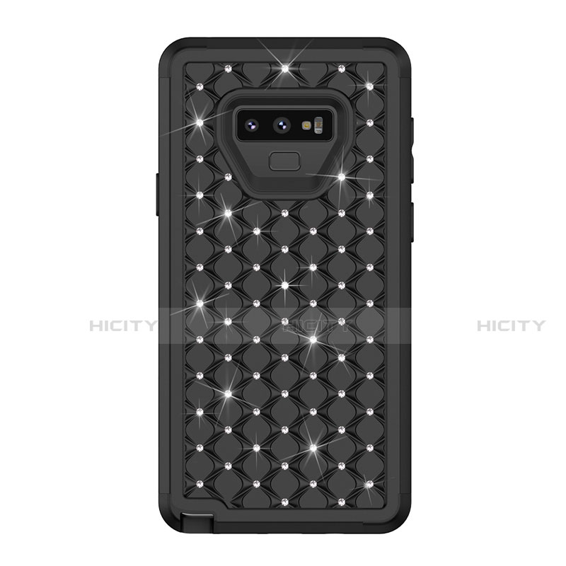 Silikon Hülle Handyhülle und Kunststoff Schutzhülle Tasche Vorder und Rückseite 360 Grad Bling-Bling U01 für Samsung Galaxy Note 9