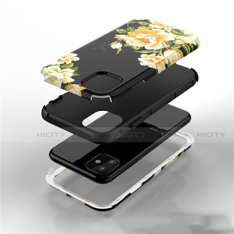 Silikon Hülle Handyhülle und Kunststoff Schutzhülle Tasche Vorder und Rückseite 360 Grad für Apple iPhone 11 groß