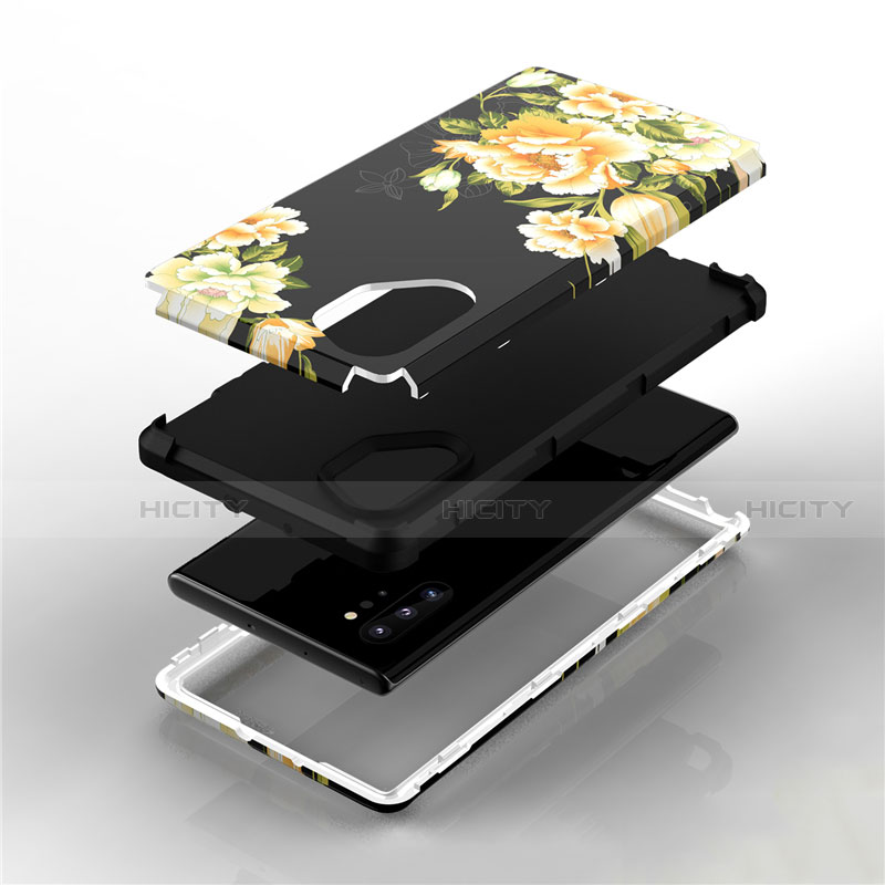 Silikon Hülle Handyhülle und Kunststoff Schutzhülle Tasche Vorder und Rückseite 360 Grad für Samsung Galaxy Note 10 Plus groß