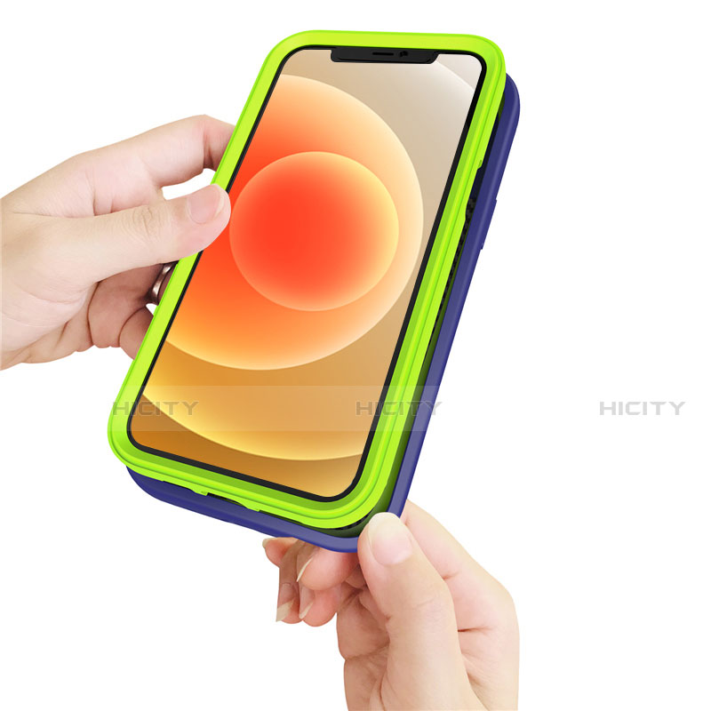 Silikon Hülle Handyhülle und Kunststoff Schutzhülle Tasche Vorder und Rückseite 360 Grad Ganzkörper R01 für Apple iPhone 12 Mini