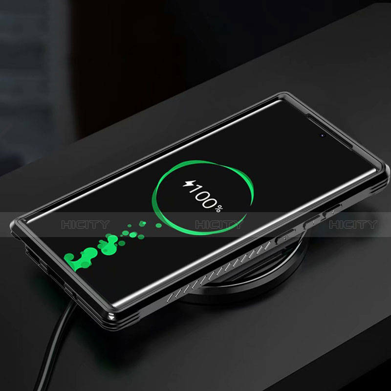 Silikon Hülle Handyhülle und Kunststoff Schutzhülle Tasche Vorder und Rückseite 360 Grad Ganzkörper R01 für Samsung Galaxy Note 20 Ultra 5G Schwarz groß