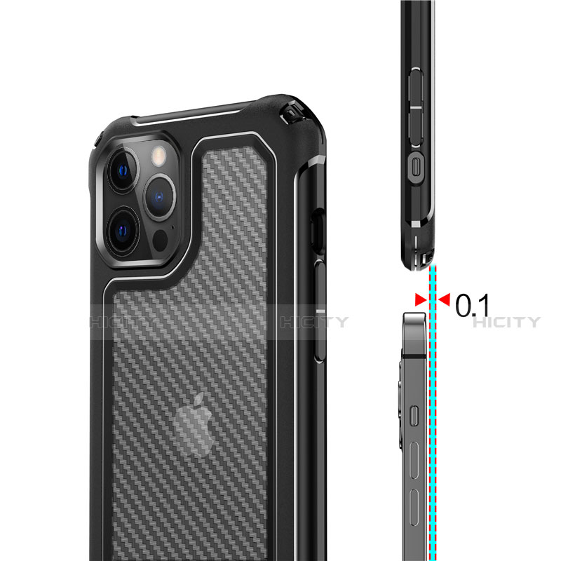 Silikon Hülle Handyhülle und Kunststoff Schutzhülle Tasche Vorder und Rückseite 360 Grad Ganzkörper R02 für Apple iPhone 12 Pro Max groß